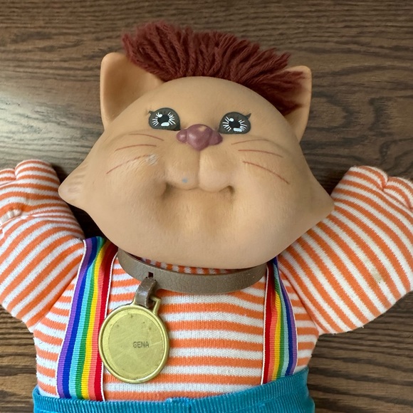 Vintage Cabbage Patch Kids KOOSAS Cat Doll Rainbow Suspenders Xavier Roberts - Picture 4 of 9